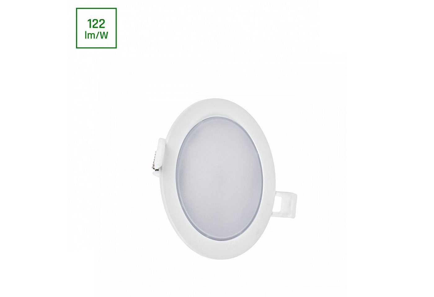 Spectrum LED Panel LED Panel Algine Einbauleuchte 6W rund weiß 750lm IP20 Neutral 4000K, LED fest integriert, Neutralweiß, Deckenlampe von Spectrum