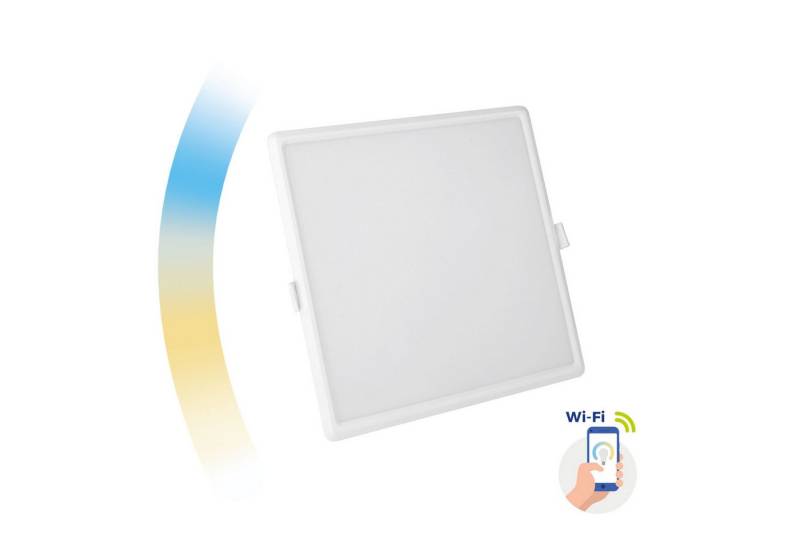 Spectrum LED Panel LED Panel SMART Einbauleuchte 22W 2000lm Alexa CCT 3000K-6500K DIMMBA, Leuchtmittel fest integriert, CCT, LED-Deckenlampe von Spectrum