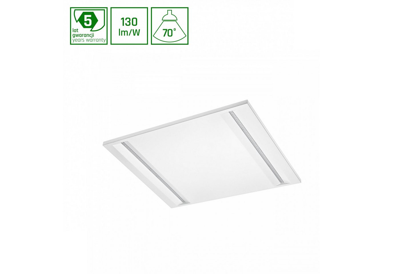 Spectrum LED Panel Panel 44W eckig 60x60cm UGR<16 weiß 5700lm 70° IP20 Neutralweiß 4000K, Leuchtmittel fest integriert, Neutralweiß, UGR<16 Spectrum LED Panel Panel 44W eckig 60x60cm UGR<16 weiß 5700lm 70° IP20 Neutralweiß 4000K, Leuchtmittel fest integriert, Neutralweiß, UGR<16 von Spectrum