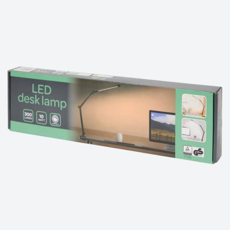 Spectrum LED Schreibtischlampe Tischleuchte + Klemme 300 lm weiss warmweiss LED Desk Lamp, warmweiss von Spectrum