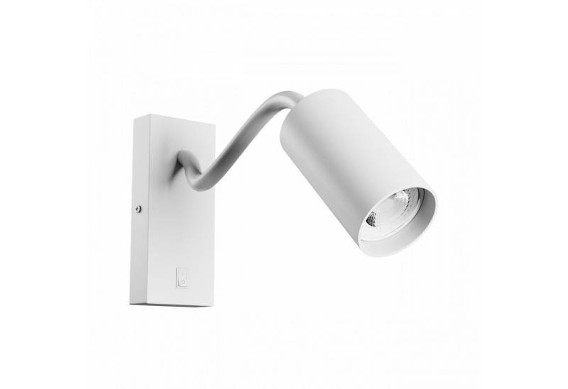 Spectrum LED Wandleuchte LED Wandleuchte SQUALLA VARIOSA FLEXI SWITCH GU10 mit Schalter max.10W, Kein Leuchtmittel enthalten, Flex-Arm flexibel verstellbar, mit Schalter von Spectrum