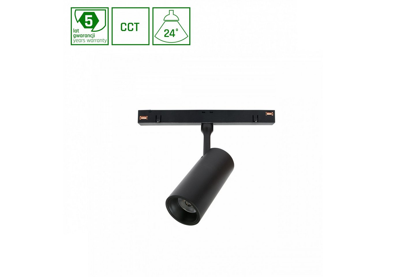 Spectrum Schienensystem-Leuchten LED SYSTEM Shift Spot S 6W 48V Schienensystem 24° 555lm 2700-4000K CCT, 17.8 cm, 48V Schienensystem, CCT Spectrum Schienensystem-Leuchten LED SYSTEM Shift Spot S 6W 48V Schienensystem 24° 555lm 2700-4000K CCT, 17.8 cm, 48V Schienensystem, CCT von Spectrum