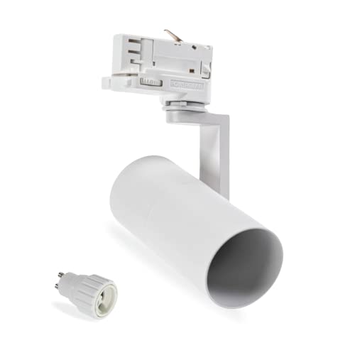 LED Madara Mini II Stromschienenstrahler mit Universal 3-Phasen Adapter für GU10 | Alu-Druckguss | Weiss von SpectrumLED