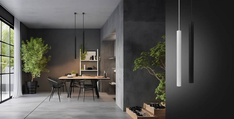 SpectrumLED Aufbauleuchte Chloe Slim GU10 MR11 Pendelleuchte verstellbar schwarz Deckenleuchte, ohne Leuchtmittel, verstellbar von SpectrumLED