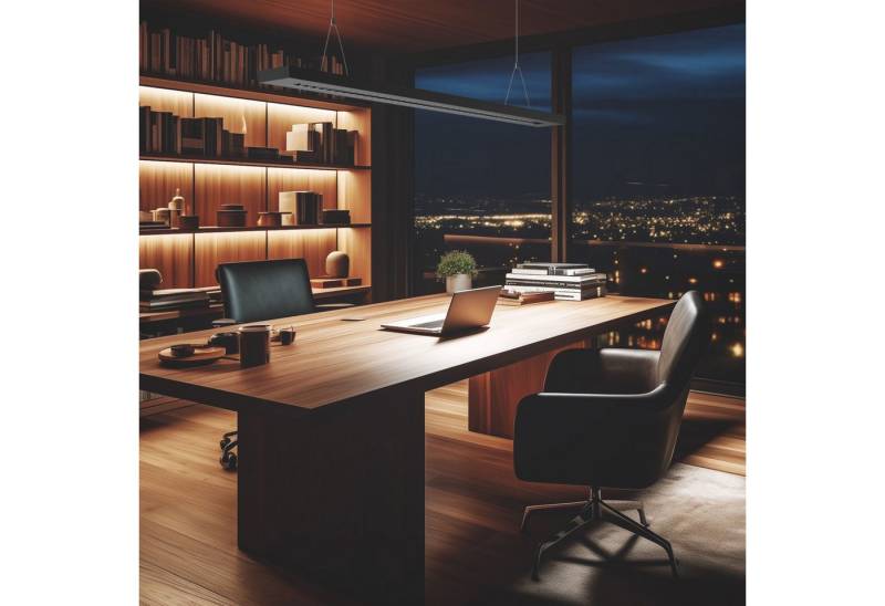 SpectrumLED Aufbauleuchte LED 120cm Deckenleuchte 20-40W 4350lm Schwarz 40° IP20 2700-6000K CCT, Warm/Neutral/Kaltweiß CCT, einstellbare Lichtfarbe (CCT) von SpectrumLED