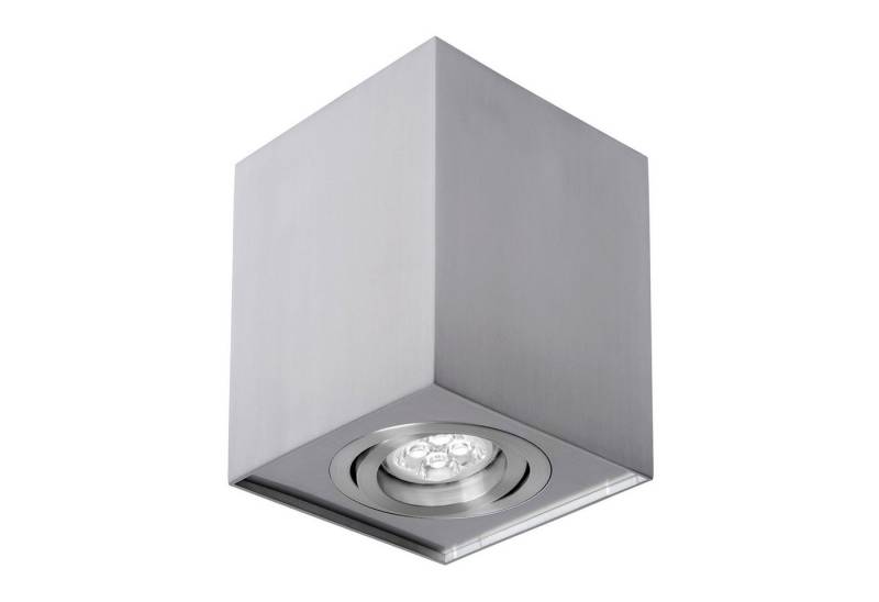 SpectrumLED Aufbauleuchte LED Chloe GU10 schwenkbar silber Deckenleuchte downlight max.10W eckig, ohne Leuchtmittel, Schwenkbar, downlight von SpectrumLED