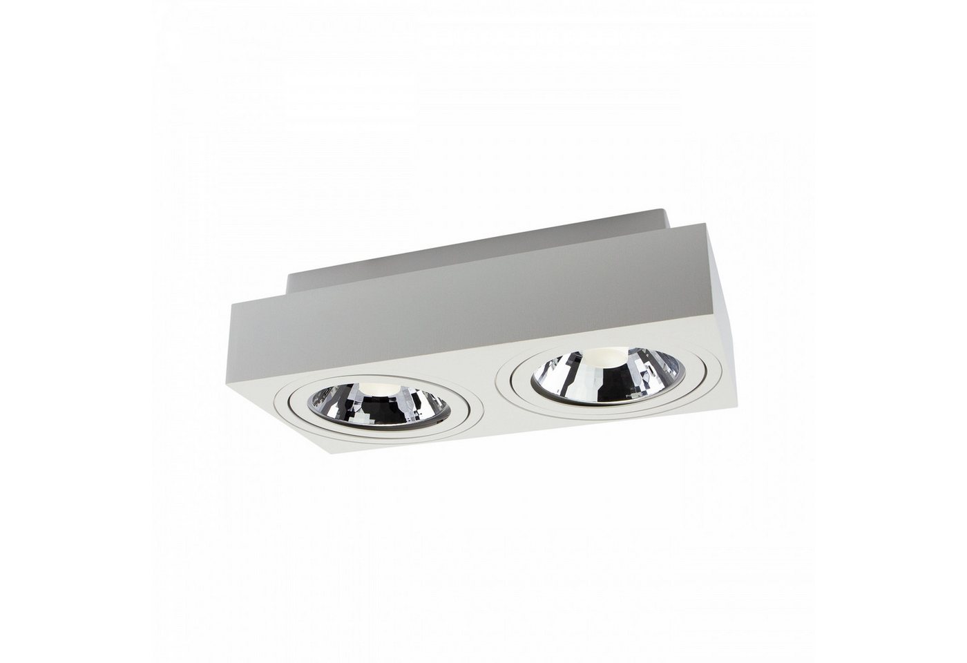 SpectrumLED Aufbauleuchte LED GU10 AR111 2 fach Deckenleuchte schwenkbar IP20 max. 2x 35W eckig, Kein Leuchtmittel enthalten, Schwenkbar, 2 fach von SpectrumLED
