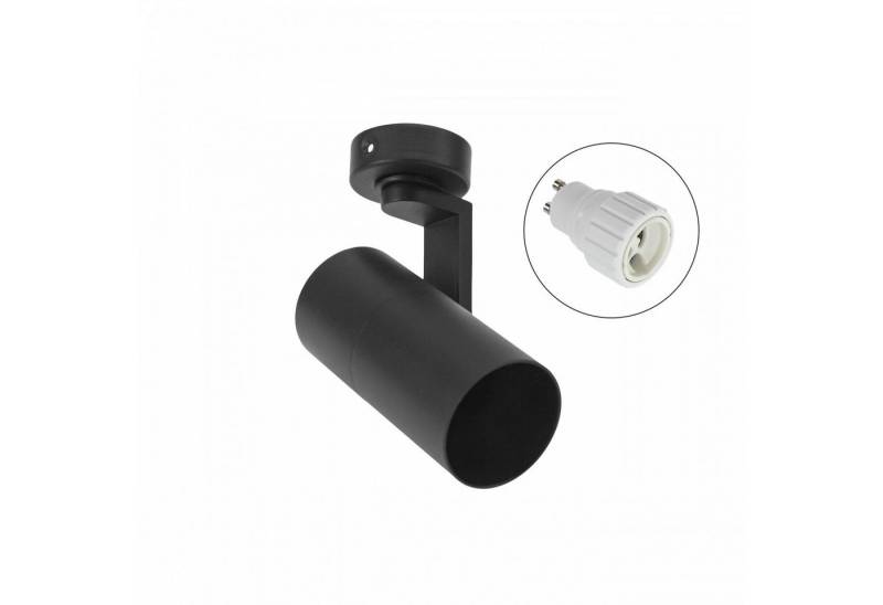 SpectrumLED Aufbauleuchte MADARA GU10 schwarz Deckenleuchte schwenk-& drehbar IP20 max. 35W rund, Schwenk- und drehbar von SpectrumLED