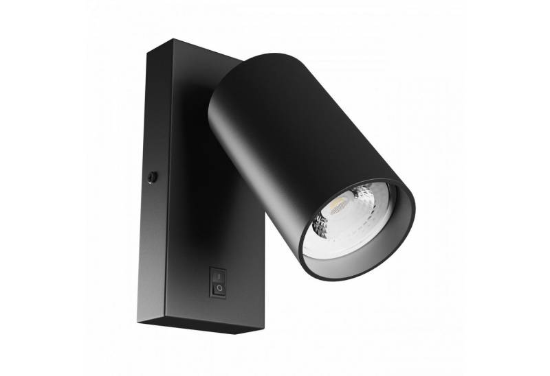 SpectrumLED Außen-Wandleuchte Wandleuchte SQUALLA VARIOSA SWITCH GU10 mit Schalter schwarz max.10W, mit Schalter, schwenkbar von SpectrumLED