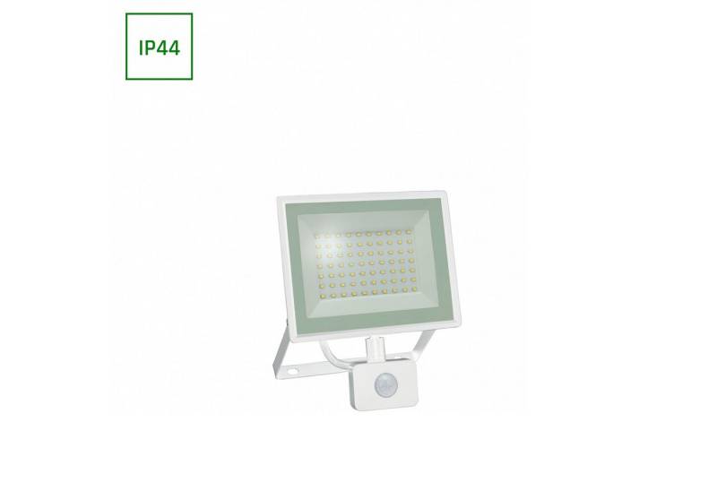 SpectrumLED Deckenfluter Fluter weiß 50W Strahler 4500lm IP44 Neutral 4000K mit Bewegungsmelder, Neutralweiß, Spritzwassergeschützt, mit Bewegungsmelder von SpectrumLED
