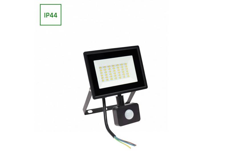 SpectrumLED Deckenfluter LUX 3 Fluter schwarz 30W 2800lm IP44 Neutral 4000K mit Bewegungsmelder, Neutralweiß, Spritzwassergeschützt, mit Bewegungsmelder von SpectrumLED