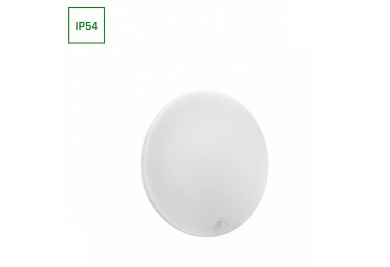 SpectrumLED Deckenleuchte LED 18W Deckenleuchte 120° 2000lm IP54 rund Warm 3000K Bewegungssensor, JA, Warmweiß, IP54, Wetterfest, Sensor von SpectrumLED