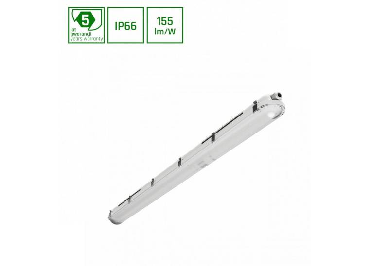 SpectrumLED LED Außen-Wandleuchte LED 20-40W 120cm Feuchtraumleuchte 6200lm IP66 grau IK10 Kalt 6000K, Ja, Kalt, Hoher Schutz gegen Staub und Wasser, IK10 von SpectrumLED