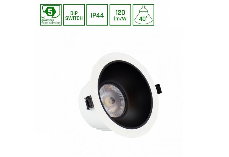 SpectrumLED LED Einbaustrahler Einbaustrahler 14-27W 40° DIP SWITCH 3250lm IP44 UGR<19 Neutral 4000K, JA, Neutral, DIP SWITCH – einstellbare Leistung, IP44, UGR<19, IK06 von SpectrumLED
