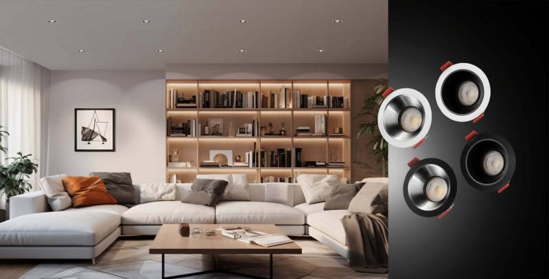 SpectrumLED LED Einbaustrahler GU10 Einbaustrahler Downlight IP20 max.10W schwenkbar blendfrei weiß, schwenkbar, blendfrei von SpectrumLED