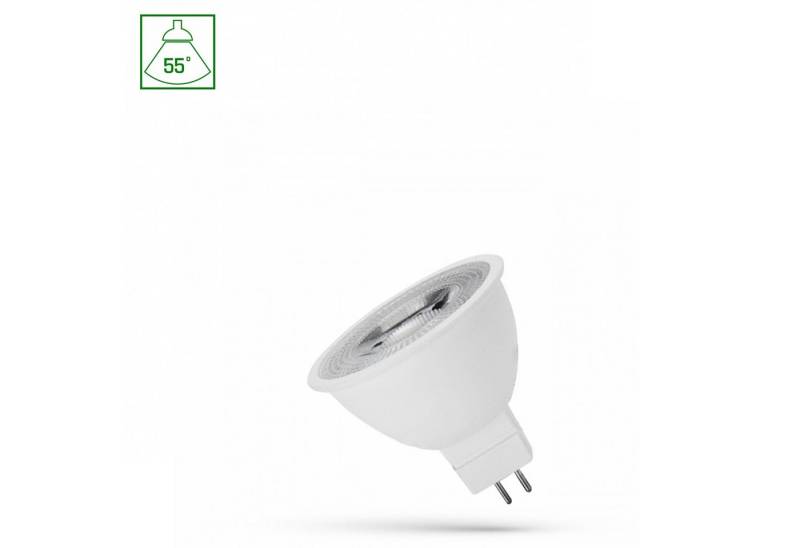 SpectrumLED LED-Leuchtmittel LED GU5,3 MR16 6W Reflektor 450lm 55° mit Linse weiß 12V Warm 3000K, GU5,3, warmweiß, mit Linse, 55°Abstrahlwinkel von SpectrumLED