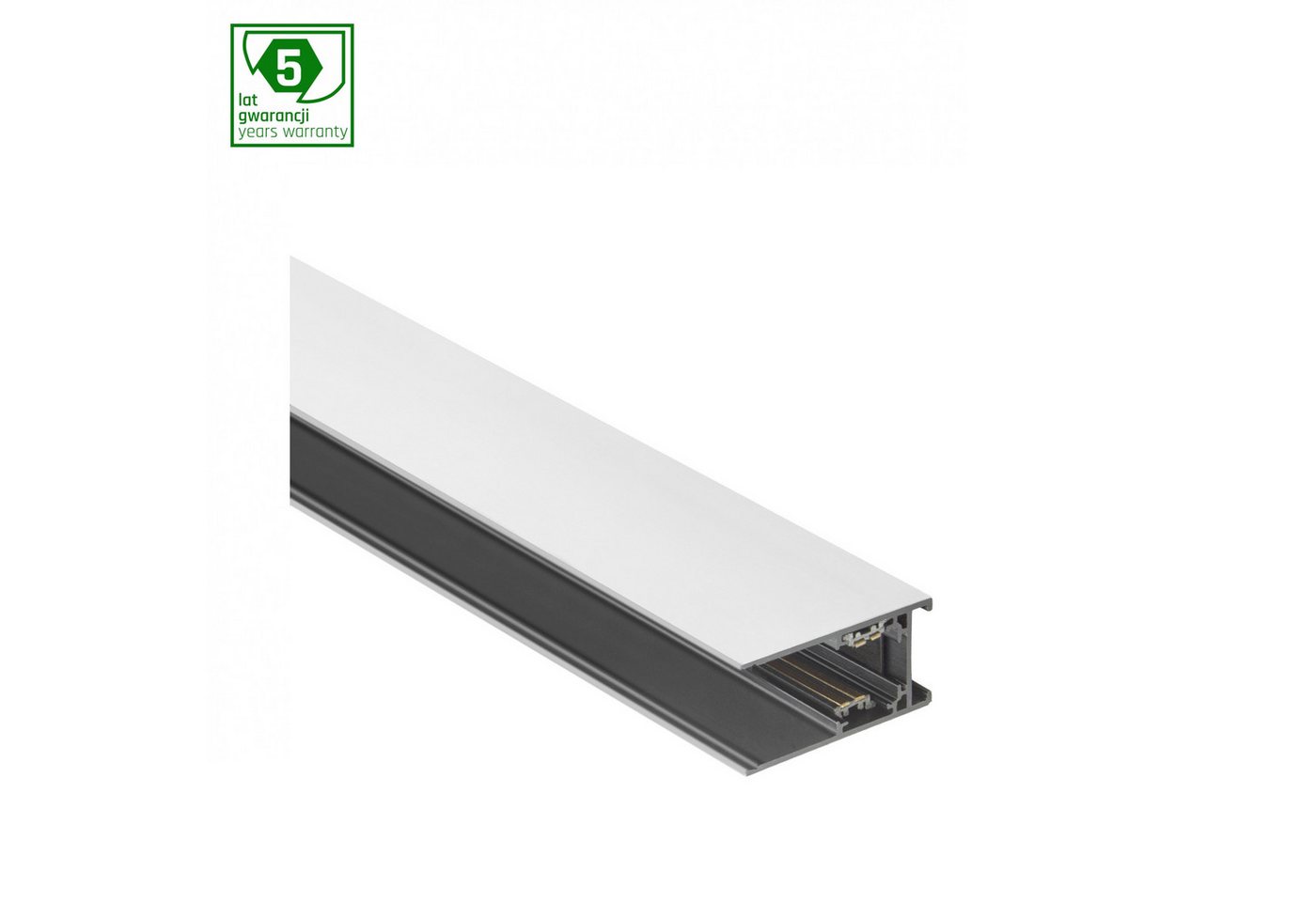 SpectrumLED Schienensystem-Schienen LED 48V Schienensystem Stromschiene 100 cm Aufbau 1m Einbau IP20 weiß, 100 cm, (1-tlg), Flexibel verbindbar von SpectrumLED