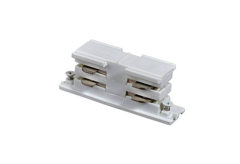 SpectrumLED Schienensystem-Verbinder SPS 2-Leitungsverbinder für 3-Phasen Stromschiene Adapter weiß gerade, 7 cm, Verbinder, gerade von SpectrumLED