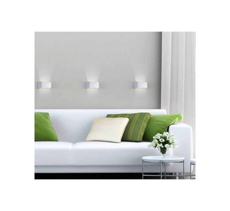 SpectrumLED Wandleuchte LED Wandleuchte G9 IP20 Innenleuchte oval weiß Up&Down max.10W für LED, Up & Down, auf & ab, oval von SpectrumLED