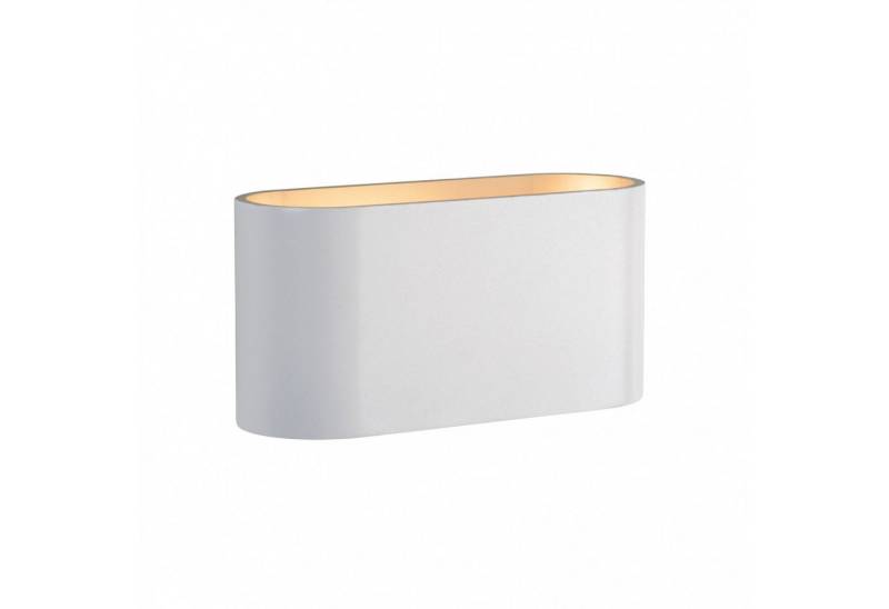 SpectrumLED Wandleuchte LED Wandleuchte G9 Innen weiß matt & Gold IP20 Up & Down max.6W oval, Up & Down, auf & ab, oval von SpectrumLED