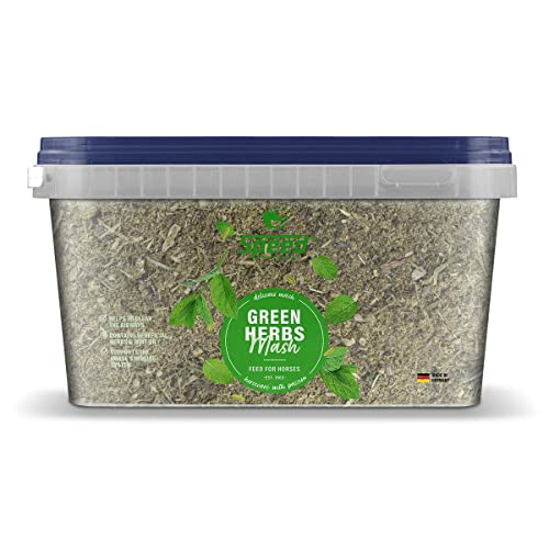 Speed Green Herbs Mash, 3,5 kg, Pferdefutter mit wertvollen Kräutern, melassefrei, ohne Zuckerzusatz, wohltuendem Inhalier-Effekt, getreidestärkereduziert, Made in Germany Speed Green Herbs Mash, 3,5 kg, Pferdefutter mit wertvollen Kräutern, melassefrei, ohne Zuckerzusatz, wohltuendem Inhalier-Effekt, getreidestärkereduziert, Made in Germany von Speed horsecare with passion EST. 1963