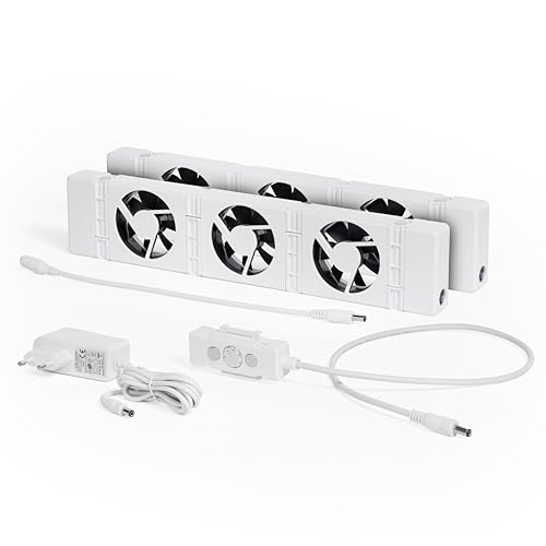 SpeedComfort Heizkörper Ventilator 2er Set – 2 Stück Heizkörperventilatoren - energieeffizienter Heizungsventilator - Bis zu 22% Energieeinsparung – Geräuscharm von SpeedComfort
