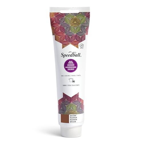 Fabric Block Printing Ink 5oz-Brown von Speedball