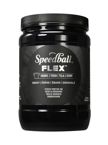 Flex Screen Printing Fabric Ink Ebony 32oz von Speedball