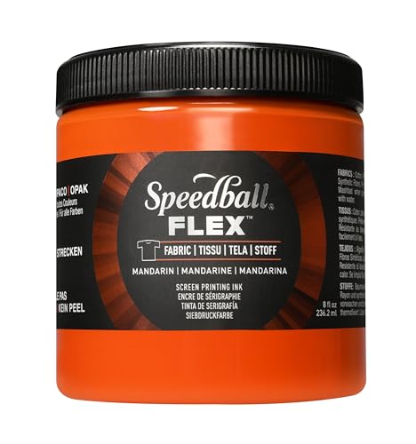 Flex Screen Printing Fabric Ink Mandarin 8oz von Speedball