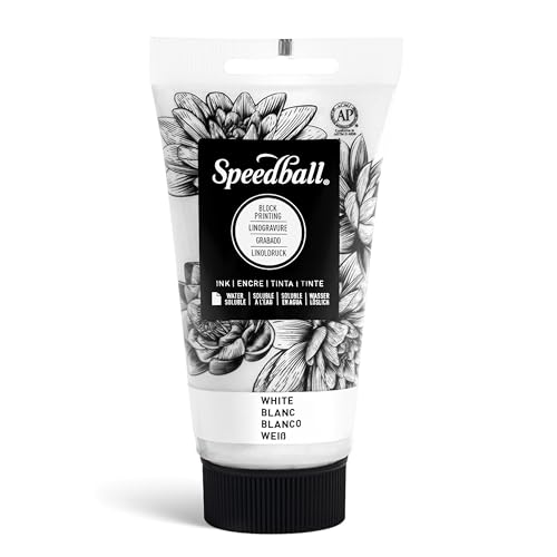 Speedball 003503 75 cc wasserlösliche Blocktinte, Holz, Weiss/opulenter Garten, 2.5 FL oz von Speedball