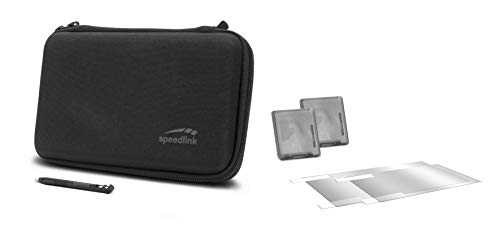 SPEEDLINK 7-in-1 Starter Kit für N2DS XL - Touchscreen-Stift - Box für Spiele - Schutzfolie - Mikrofasertuch - Transporttasche - Schwarz von Speedlink