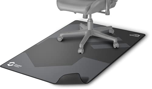 Speedlink GROUNID Floorpad - Bodenschutzmatte, Fußbodenschutz für Bürostuhl, Schreibtischstuhl, Gaming Stuhl, Unterlage, textile Oberfläche, Anti-Rutsch, 120x100cm, schwarz von Speedlink