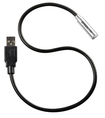 Speedlink Heller LED-Strahler - FLASH LED Spotlight USB (leicht und mobil - flexibler, 360° drehbarer Metallhals - zur Beleuchtung der Notebook-Tastatur) Laptop / Notebook schwarz von Speedlink