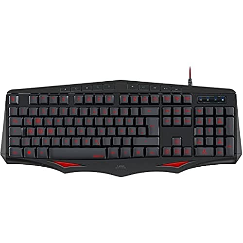 Speedlink LAMIA Gaming Keyboard - Gaming Tastatur mit USB Anschluss - Höhenverstellbar - LED - 10 Zusatztasten - schwarz - IT Layout von Speedlink