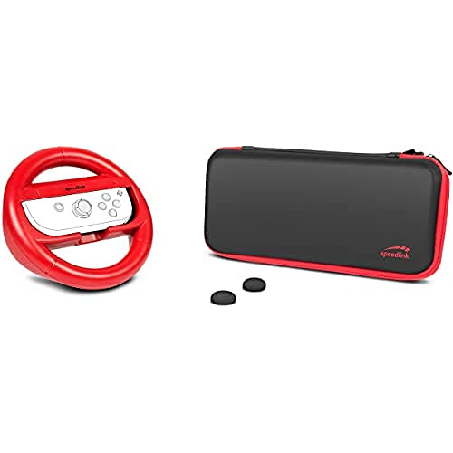 Speedlink Racing Starter-Kit für Nintendo Switch (inkl. Schutzfolie, Joy-Con-Aufsätze und gepolsterter Transportbox - Schutz vor Kratzern und Beschädigungen - Extra-Fahrspaß durch optimale Kontrolle) von Speedlink