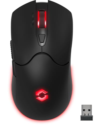 Speedlink Velox Wireless RGB Gaming Maus - PC Maus kabellos mit Akku wiederaufladbar, USB-C, 4800dpi, programmierbar, leicht, USB Nano Empfänger, RGB LED Beleuchtung, schwarz von Speedlink