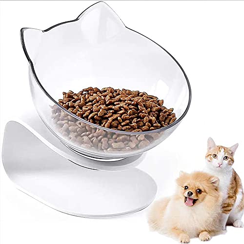 Erhöhte Katzennäpfe mit Ständer, geneigter Katzennapf für Kätzchen, erhöhter Katzennapf, Anti-Erbrechen, Kunststoff, transparent, Katzenfutter, Wassernapf Erhöhte Katzennäpfe mit Ständer, geneigter Katzennapf für Kätzchen, erhöhter Katzennapf, Anti-Erbrechen, Kunststoff, transparent, Katzenfutter, Wassernapf von Speedy Panther