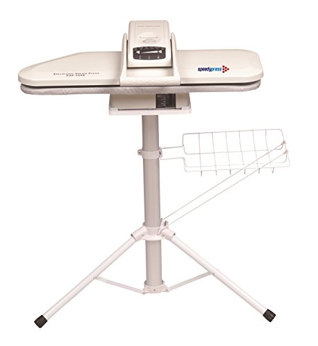 Dampfbügelpresse Professionelle Erweiterte mit Ständer von Speedypress: PSP206E, 80cm y 31cm; 1.600watt (+ KOSTENLOSE Zusätzliche Abdeckung & Schaumstoff-Filzunterlage UVP 45,00 € + Weiteres Zubehör) von Speedypress