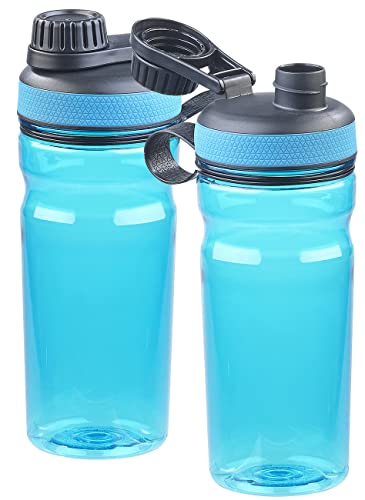 Speeron Outdoorflaschen: 2er-Set BPA-freie Sport-Trinkflaschen, 700 ml, auslaufsicher, blau (Trinkflasche Plastik, Fahrradflaschen Flaschenhalter, Getränkehalter) von Speeron