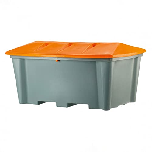 Streugutbehälter 200 Liter orange-grau - Streusalzbehälter bzw. Streubox für Streugut wie Salz, Splitt und Granulat. Kann auch nach dem Winter auch als Lagerbox benutzt werden von Speidel