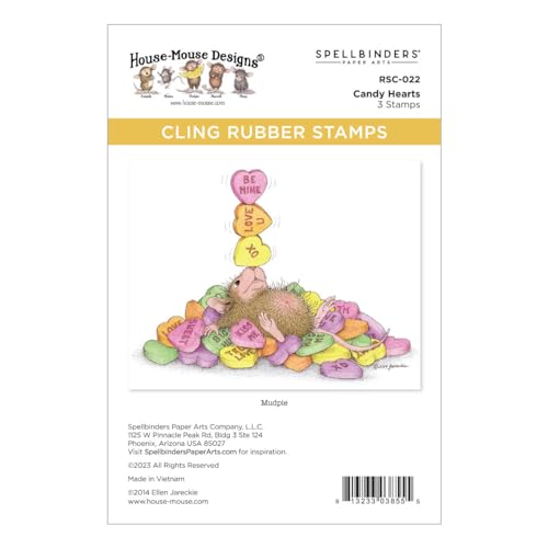 House Mouse Cling Rubber Stamp-Candy Hearts House Mouse Cling Rubber Stamp-Candy Hearts von Spellbinders