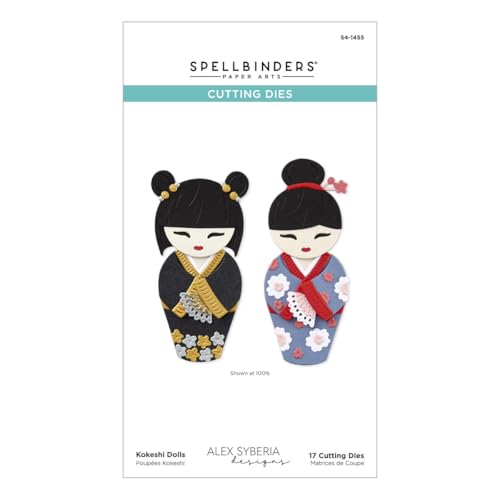 Kokeshi Dolls Stanzschablonen aus der Spring in Kyoto-Kollektion von Alex Syberia Designs von Spellbinders