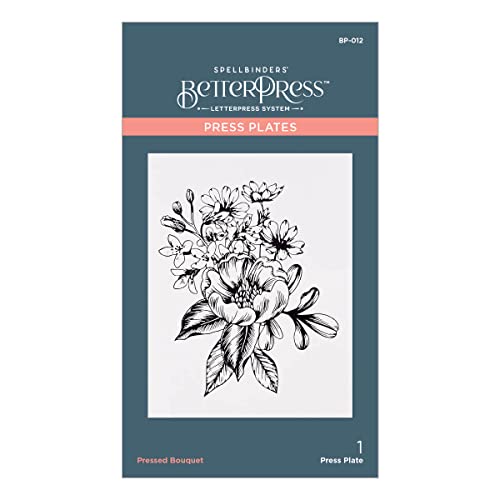 Spellbinders BP-012 Pressed Bouquet Betterpress Plate, METAL, ONE von Spellbinders