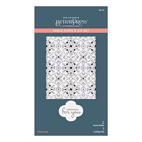 Spellbinders BP-021 Floral View Betterpress Plate, METAL, ONE von Spellbinders