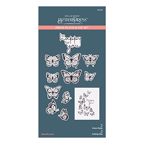 Spellbinders BP-031 Butterfly Swirl Betterpress Plate, METAL, ONE Spellbinders BP-031 Butterfly Swirl Betterpress Plate, METAL, ONE von Spellbinders