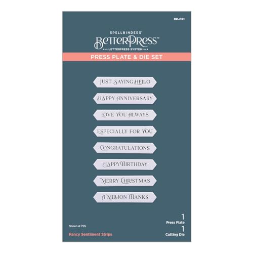 Spellbinders BetterPress Plate & Die Set-Fancy Sentiment Strips Spellbinders BetterPress Plate & Die Set-Fancy Sentiment Strips von Spellbinders
