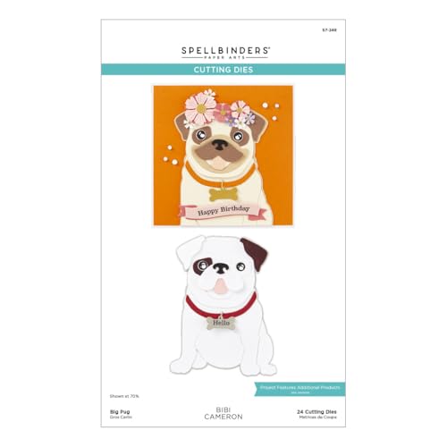 Spellbinders Bibi Cameron S7-248 Stanzschablonen mit großen Mops-Motiv aus der Bibi's Cats and Pugs Kollektion Spellbinders Bibi Cameron S7-248 Stanzschablonen mit großen Mops-Motiv aus der Bibi's Cats and Pugs Kollektion von Spellbinders