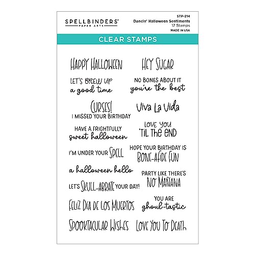 Spellbinders Dancin' Halloween Sentiments Clear Stamp Set from The Dancin' Halloween Collection Spellbinders Dancin' Halloween Sentiments Clear Stamp Set from The Dancin' Halloween Collection von Spellbinders