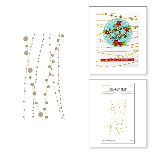 Spellbinders Lichterkette Hintergrund Glimmer Tis The Season Collection Heißfolienplatte, Metall, groß Spellbinders Lichterkette Hintergrund Glimmer Tis The Season Collection Heißfolienplatte, Metall, groß von Spellbinders