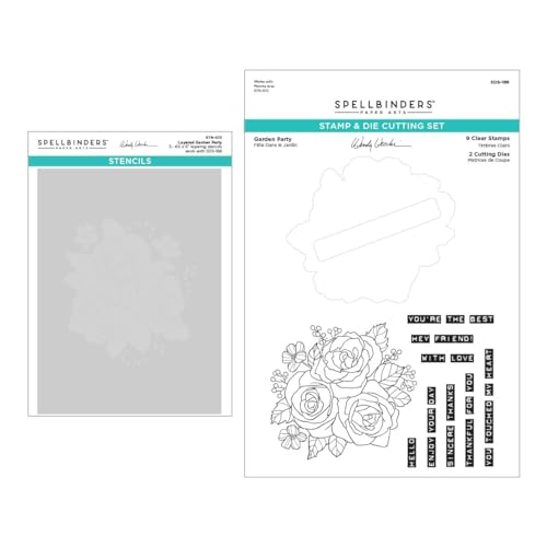 Spellbinders Party-SDS- und Schablonen-Set aus der The Garden Collection von Wendy Vecchi, One Spellbinders Party-SDS- und Schablonen-Set aus der The Garden Collection von Wendy Vecchi, One von Spellbinders